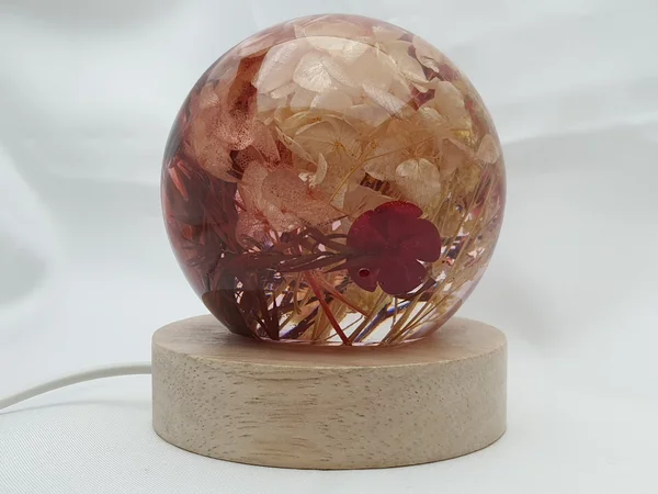 Veilleuse florale rouge et blanche – Image 9