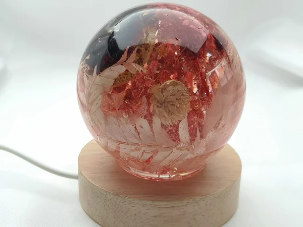 Veilleuse florale rose et blanche – Image 9