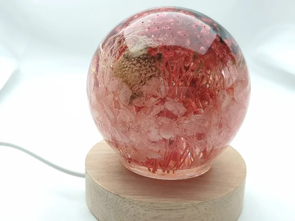 Veilleuse florale rose et blanche – Image 8