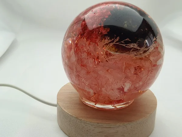 Veilleuse florale rose et blanche – Image 7