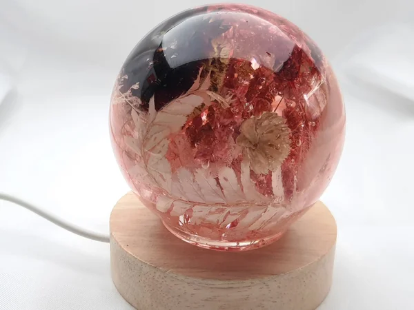 Veilleuse florale rose et blanche – Image 6