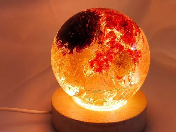 Veilleuse florale rose et blanche – Image 4