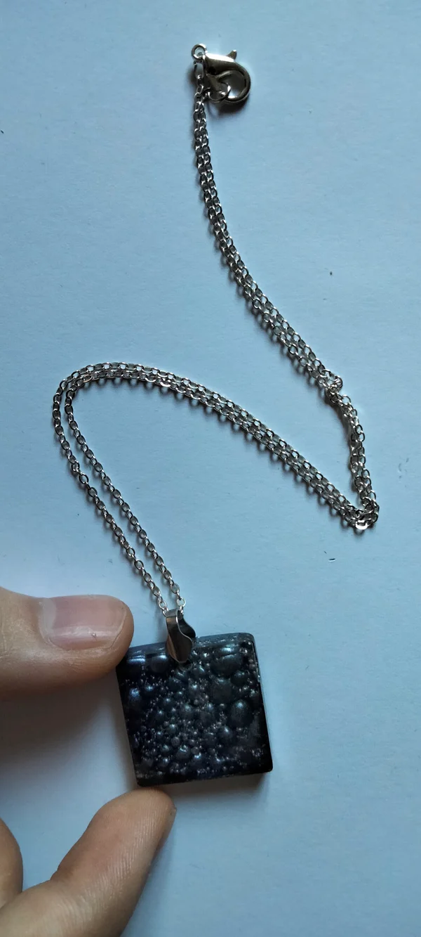 Pendentif Carrés "Effet gouttes d'eau" – Image 10