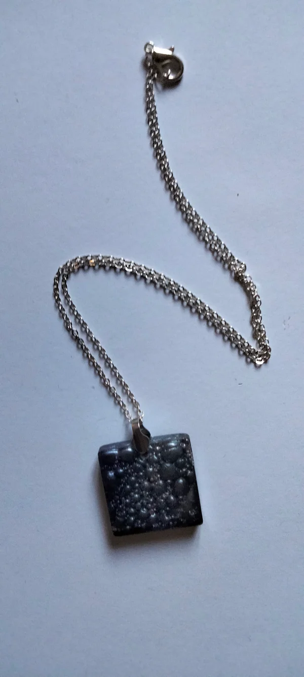 Pendentif Carrés "Effet gouttes d'eau" – Image 9