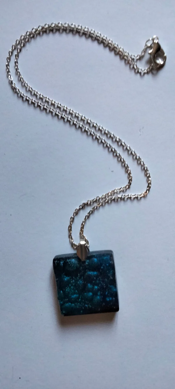 Pendentif Carrés "Effet gouttes d'eau" – Image 6