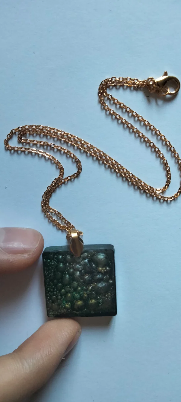 Pendentif Carrés "Effet gouttes d'eau" – Image 5