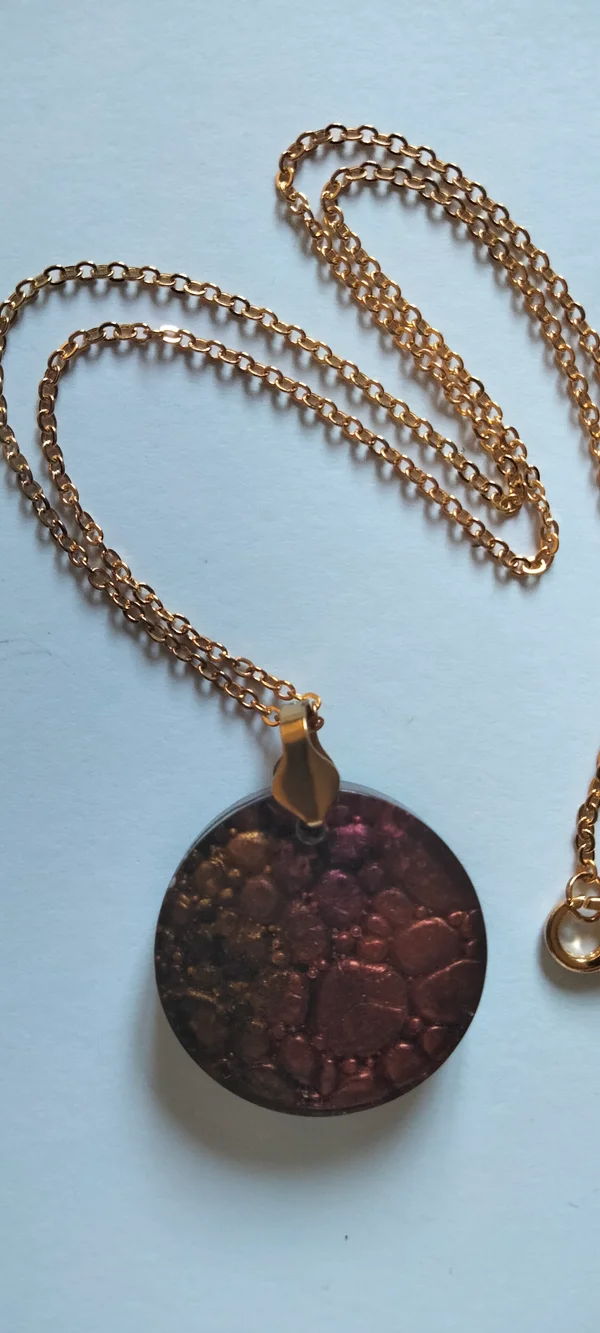 Pendentifs Ronds "Effet gouttes d'eau" – Image 2