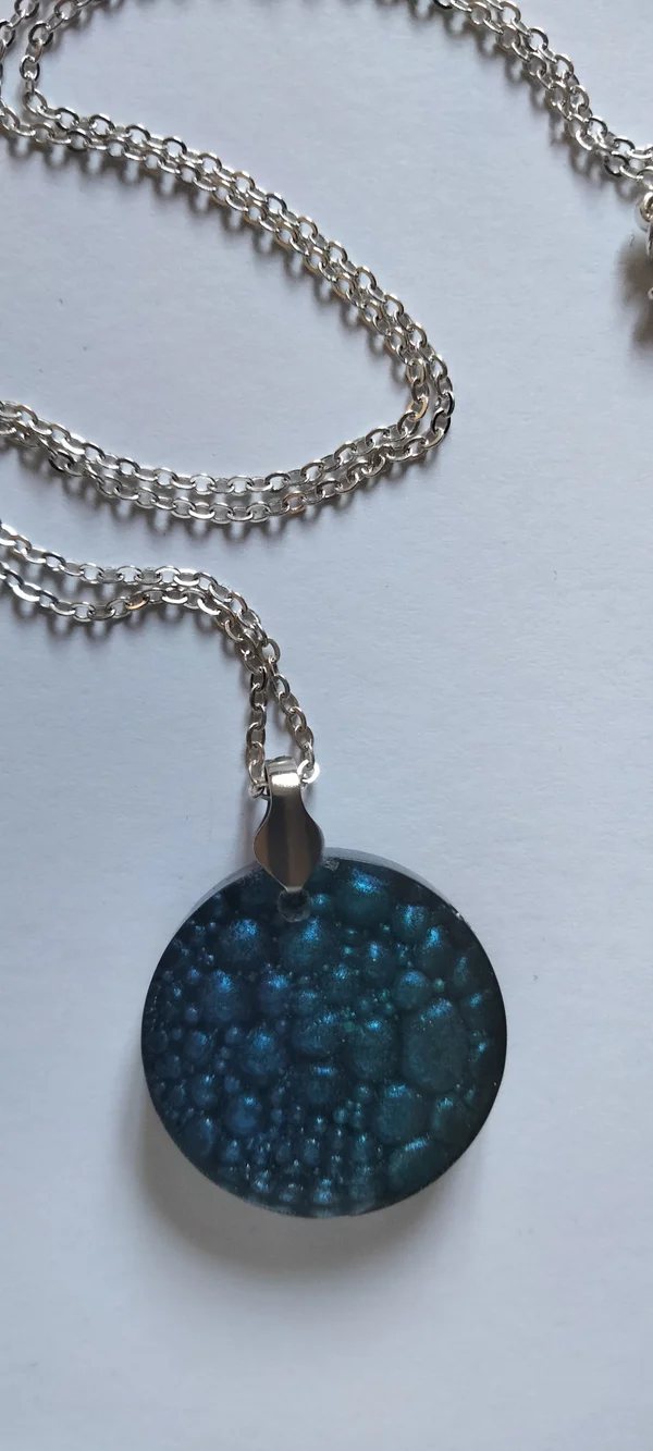 Pendentifs Ronds "Effet gouttes d'eau"