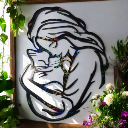 Chat dorloté holographique